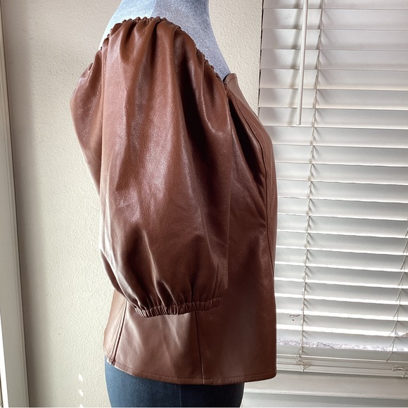 Marc New York Vegan Leather Top Size M - Picture 3 of 9